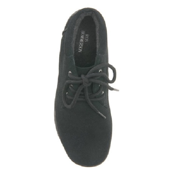 NIB Ros Hommerson Water Resistant Black Suede Lace Up Shoe Size 9.5W - Picture 3 of 4